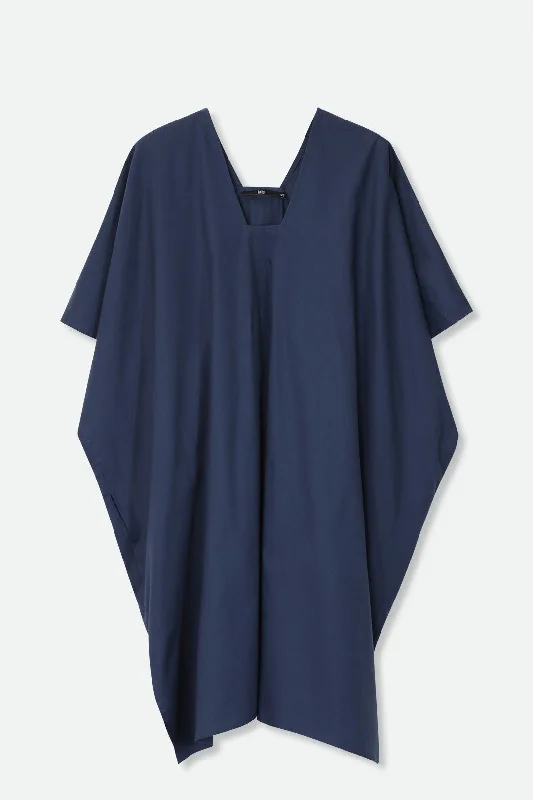 SIA KAFTAN IN ITALIAN COTTON VOILE IN NAVY