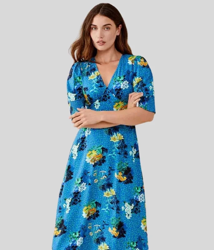 Deena Floral Midi Dress 8 10