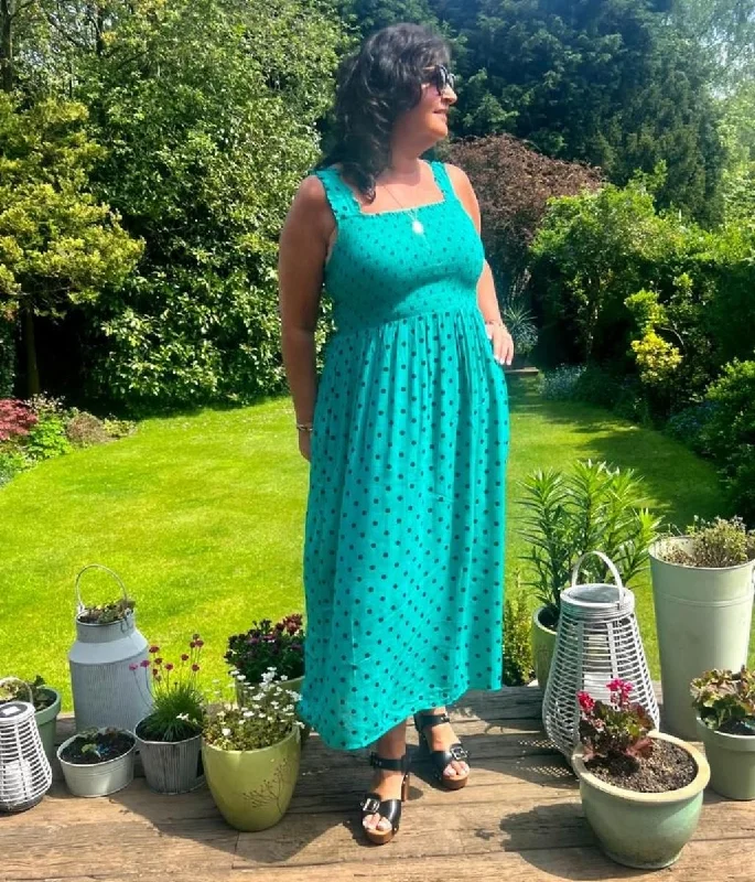 Jade Polka Dot Dress