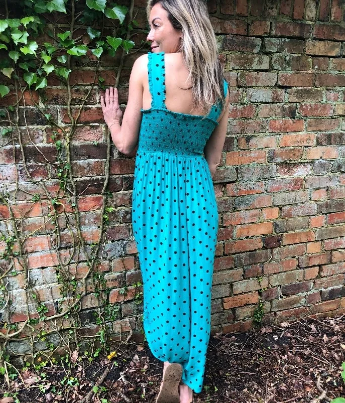 Jade Polka Dot Dress