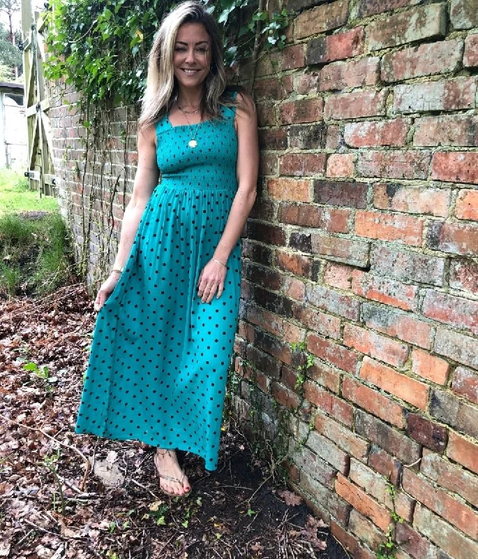 Jade Polka Dot Dress