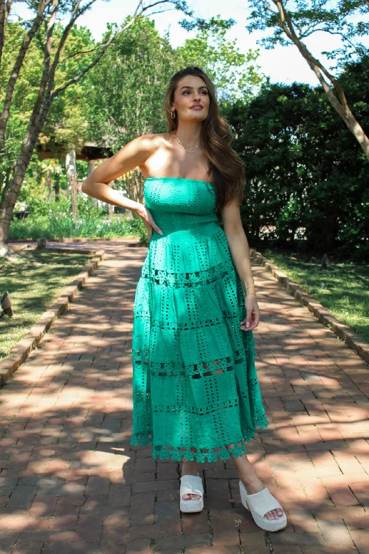 Safe Haven Midi Dress in Emerald