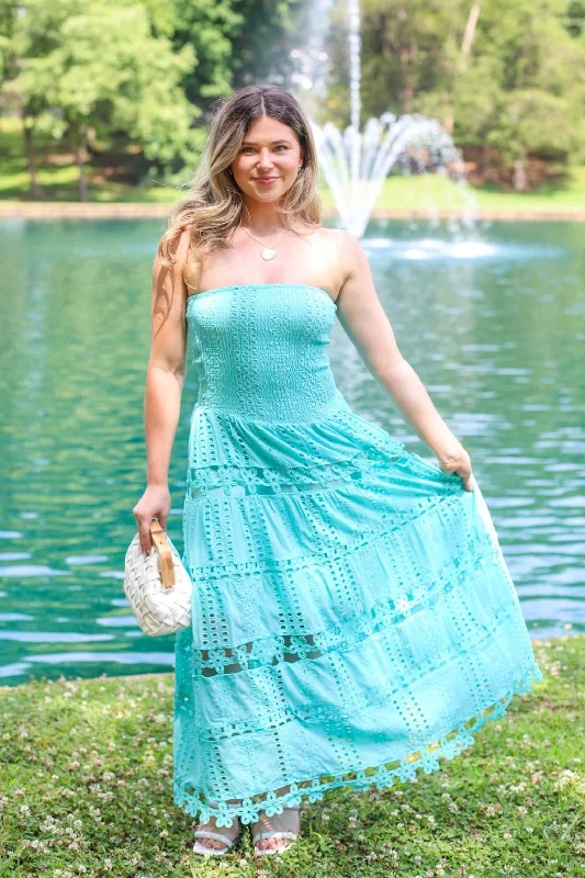 Safe Haven Midi Dress in Tiffany Blue