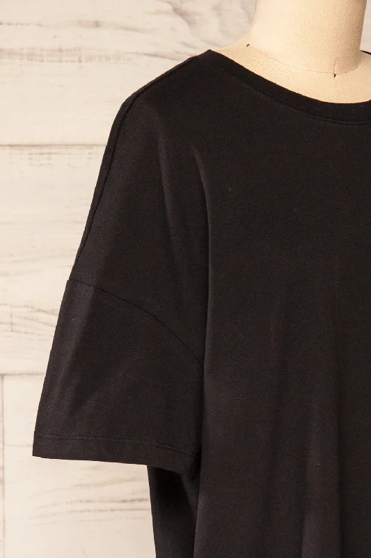 Alta Black | Oversized Cotton T-Shirt