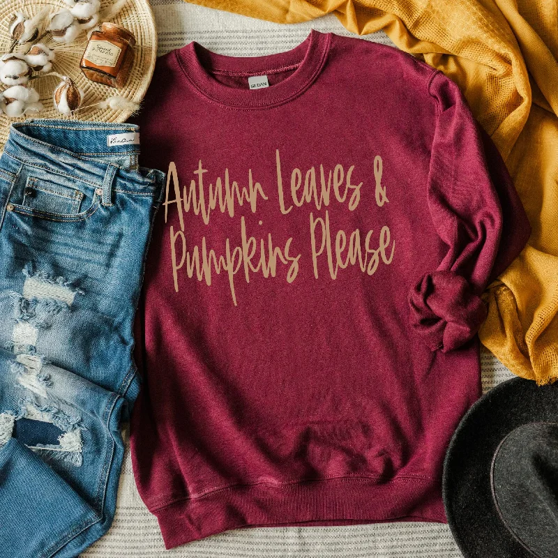 Autumn Leaves and Pumpkins Please.  Sweatshirt