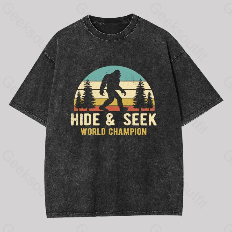 Bigfoot - Hide And Seek World Champion Washed T-shirt