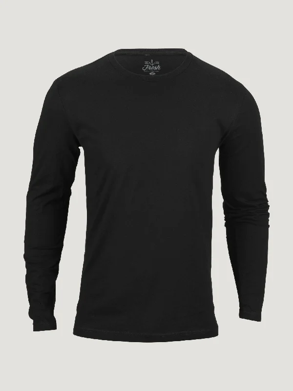 Black Long Sleeve Crew Neck