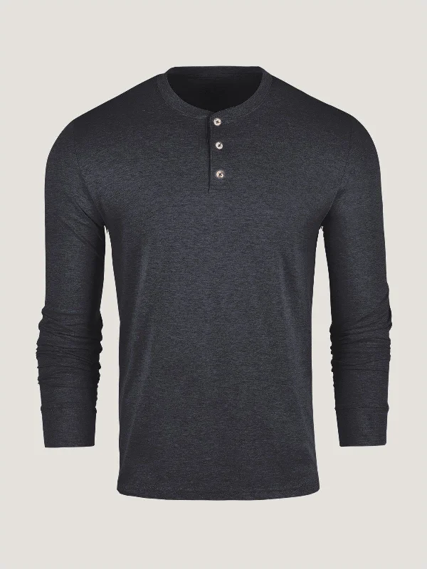 Charcoal Long Sleeve Henley