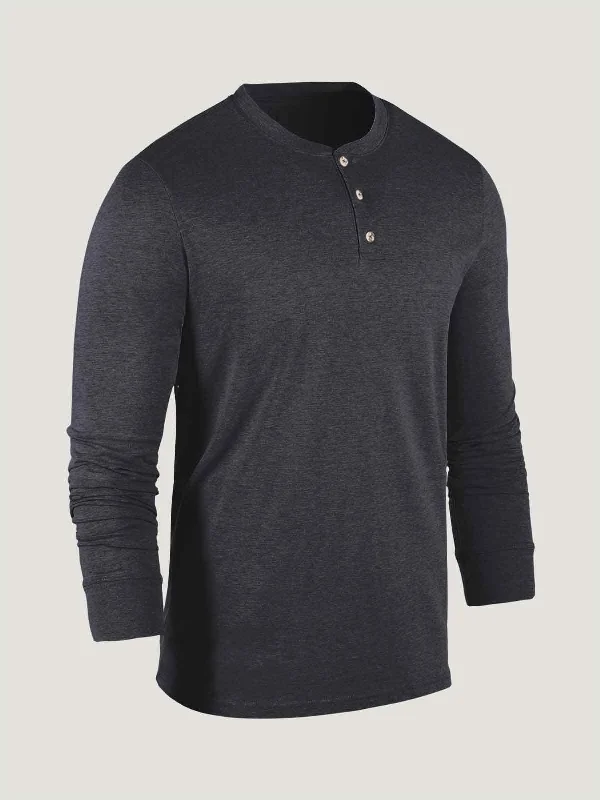 Charcoal Long Sleeve Henley