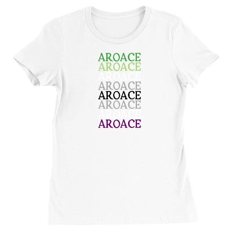 Funky Text Aro Ace Fitted T-Shirts | Bella and Canvas