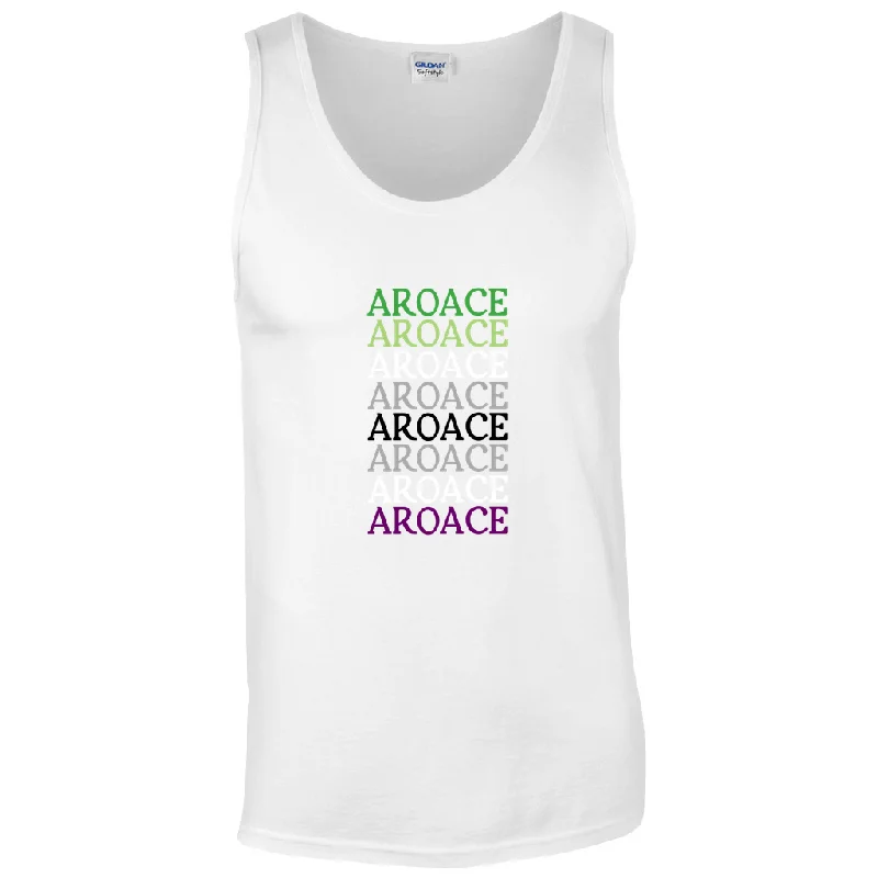 Funky Text Aro Ace Unisex Tank Tops | Gildan