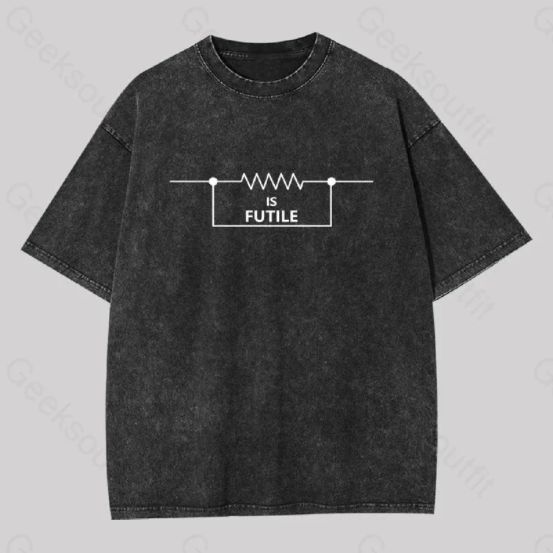 Funny Engineer Resistor Washed T-Shirt