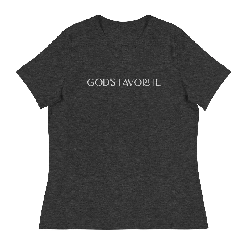 Hot Girl Favorite Women's Embroidered Graphic Short Sleeve Tee