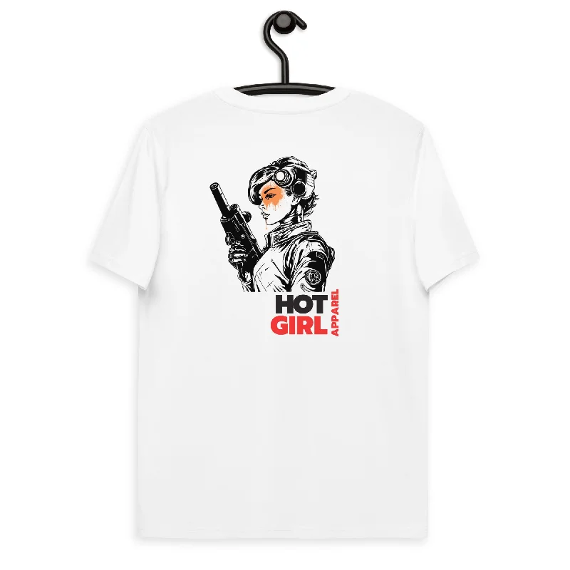 Hot Girl Killer Organic Women's Emroidered Graphic Short Sleeve Tee