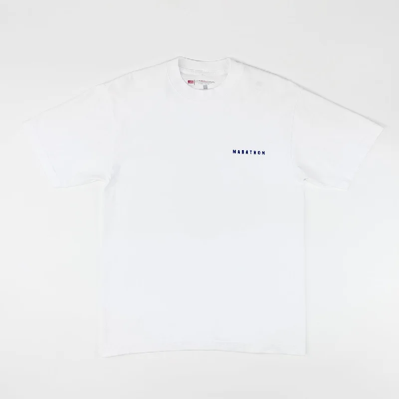 Marathon Signature Classic T-Shirt - White/Navy