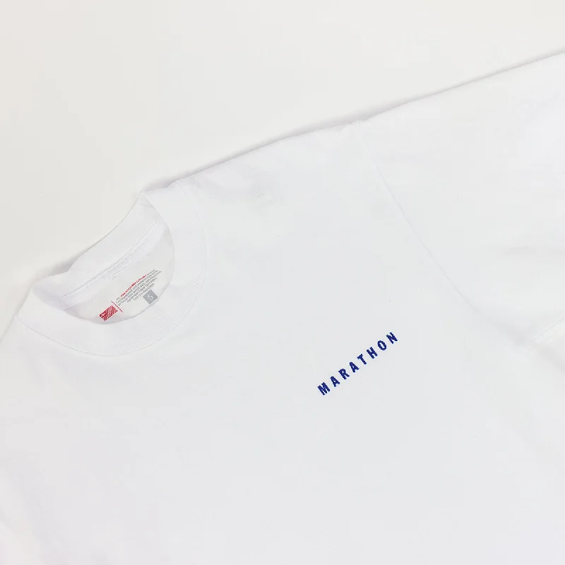 Marathon Signature Classic T-Shirt - White/Navy