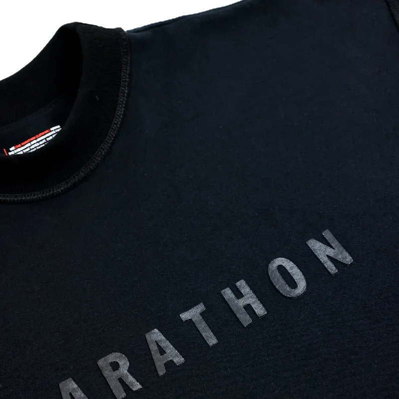 Marathon Hero T-Shirt (Ultra Oversized) - Black/Black