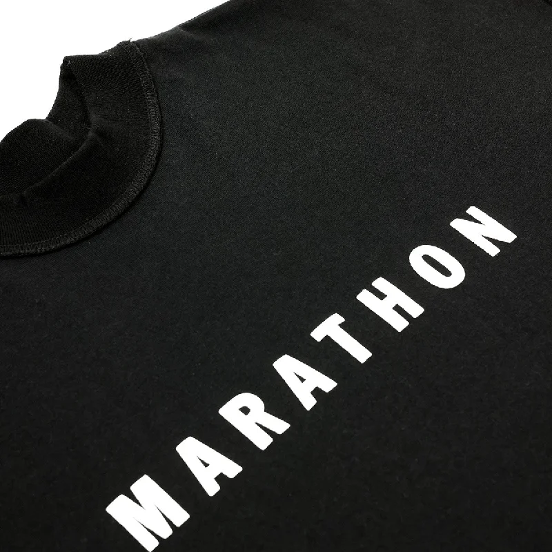 Marathon Hero T-Shirt (Ultra Oversized) - Black/White