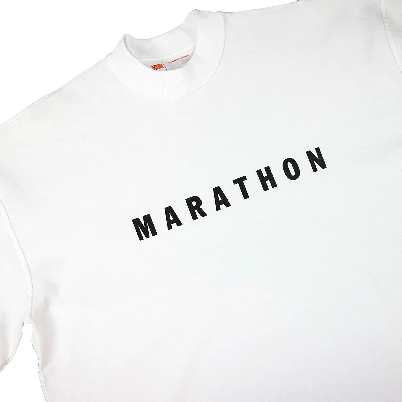 Marathon Hero T-Shirt (Ultra Oversized) - White/Black