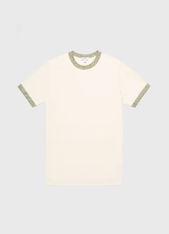 Men's Classic Ringer T-shirt in Pale Khaki