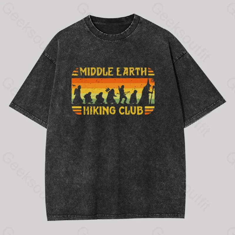 Middle Earth Hiking Club Washed T-Shirt