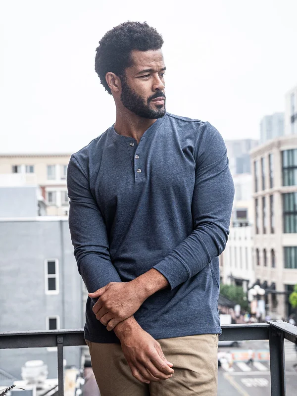 Navy Long Sleeve Henley