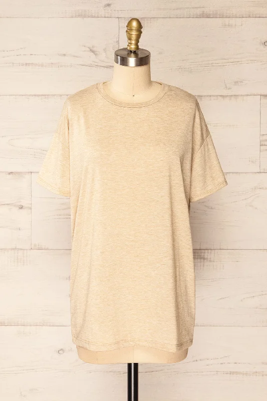 Nouem Beige | Oversized T-Shirt