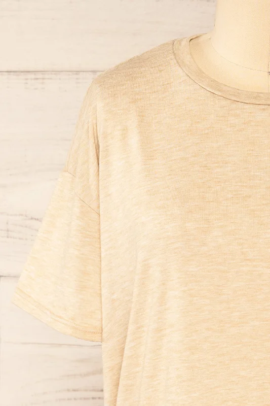 Nouem Beige | Oversized T-Shirt