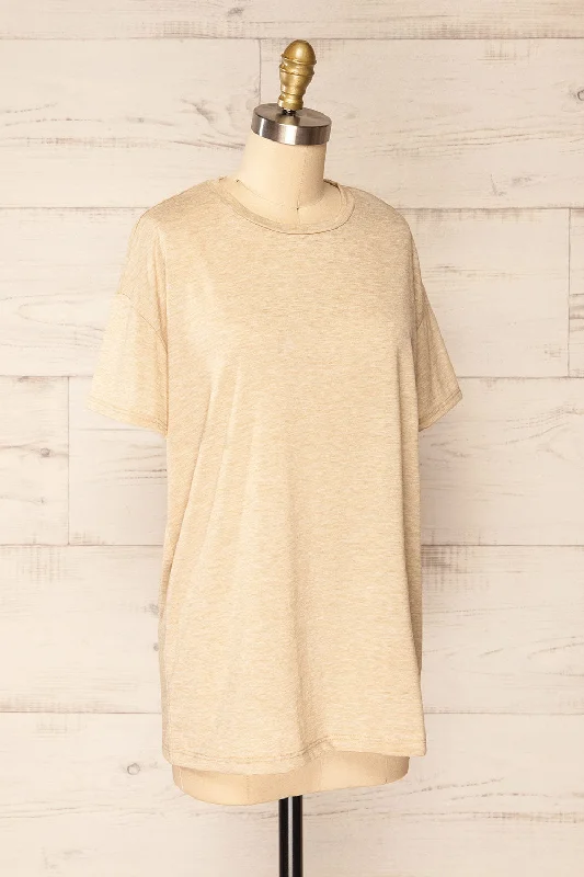 Nouem Beige | Oversized T-Shirt