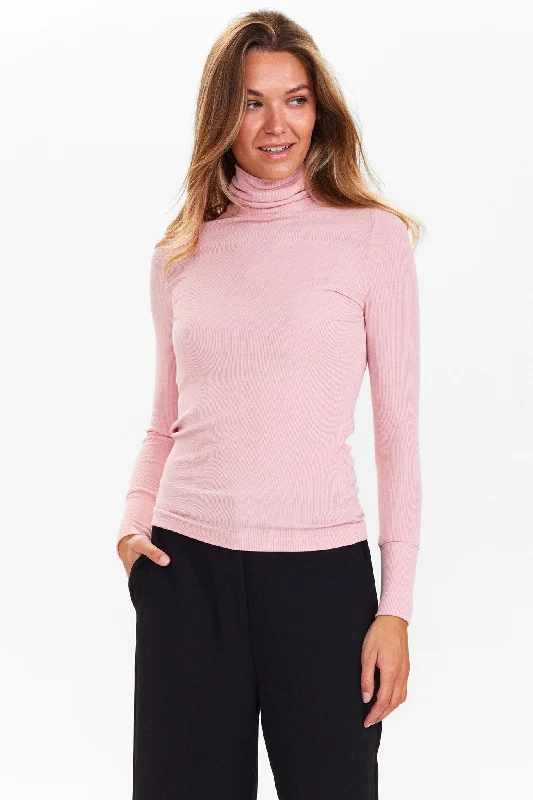 NUBOWIE ROLLNECK RIB - NOOS - Mellow Rose