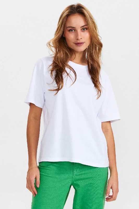 NUJUSTINE TEE - GOTS - Bright White