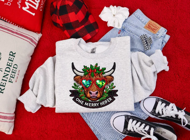 One Merry Heifer sweatshirt