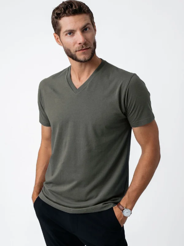 Stone Green V-Neck