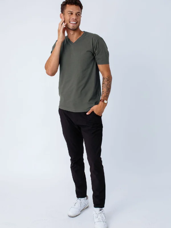 Stone Green V-Neck