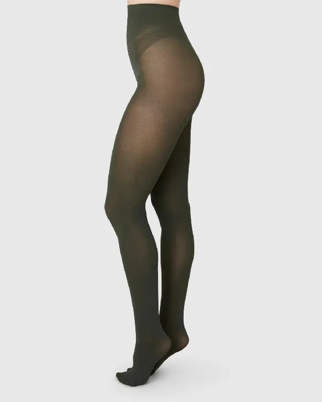 SWEDISH STOCKINGS - COLLANT OLIVIA - VERT PROFOND