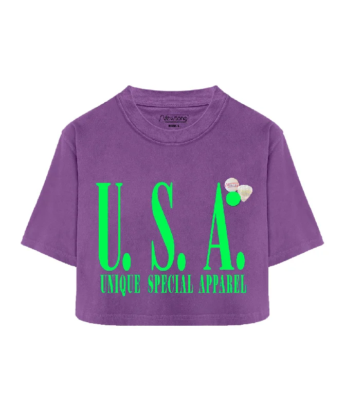 Tee shirt crooper purple 