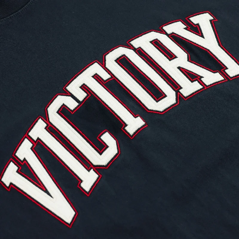 Vintage Embroidered Victory T-Shirt - Vintage Black/Cream