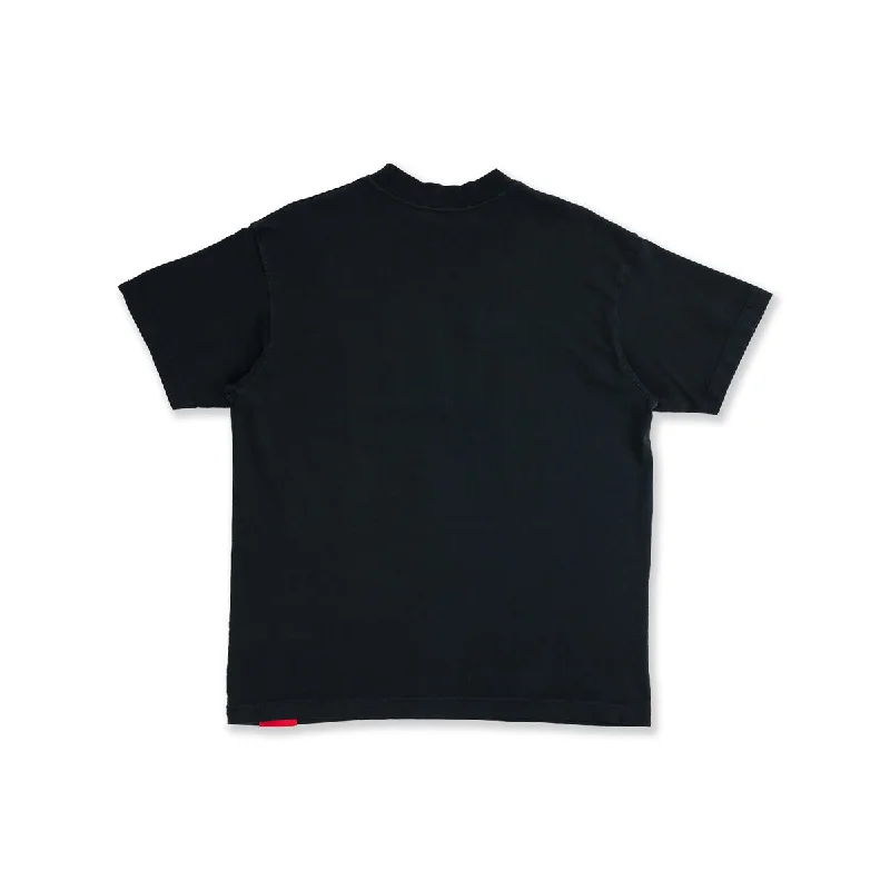 Vintage Embroidered Victory T-Shirt - Vintage Black/Cream