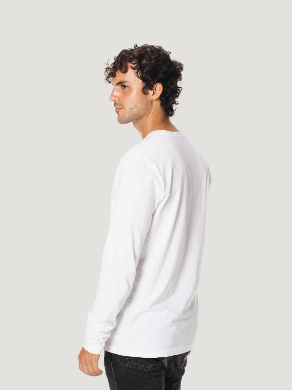 White Long Sleeve Crew Neck