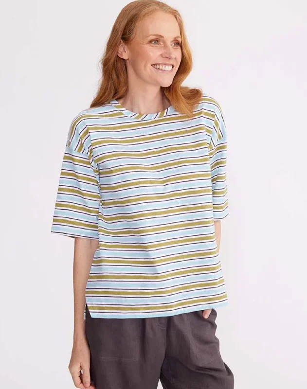 Yarra Trail Stripe Boxy Tee